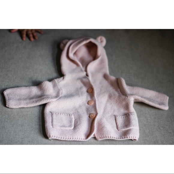 3 for $25 | Pink knit Baby GAP bear sweater - Picture 1 of 1